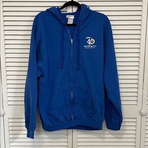 Vintage Walt Disney World Blue Zip Hoodie with Characters